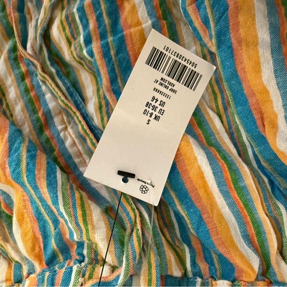 Topshop Multicolor Striped High Waist Shorts - Picture 3 of 5